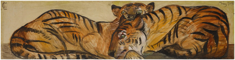 Zwei Tiger - Lovis Corinth